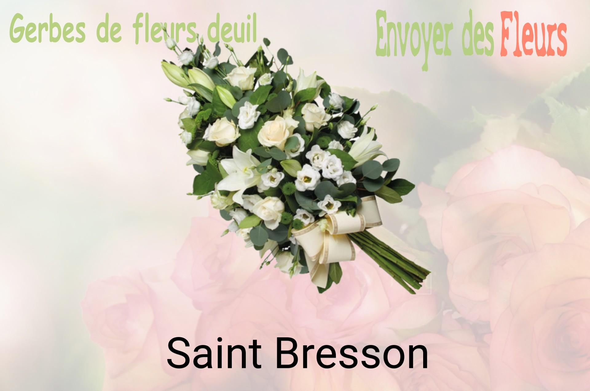 Gerbe de fleurs de deuil livrée à Saint-Bresson